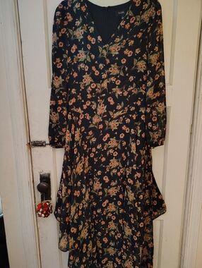 Black Floral Dress by MSK size S